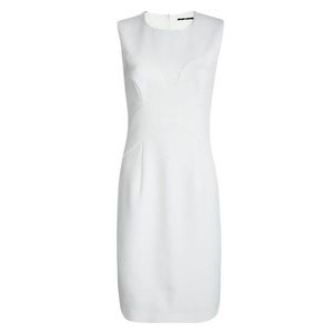 BOSS by HUGO BOSS white sleeveless sheath dress size 4
